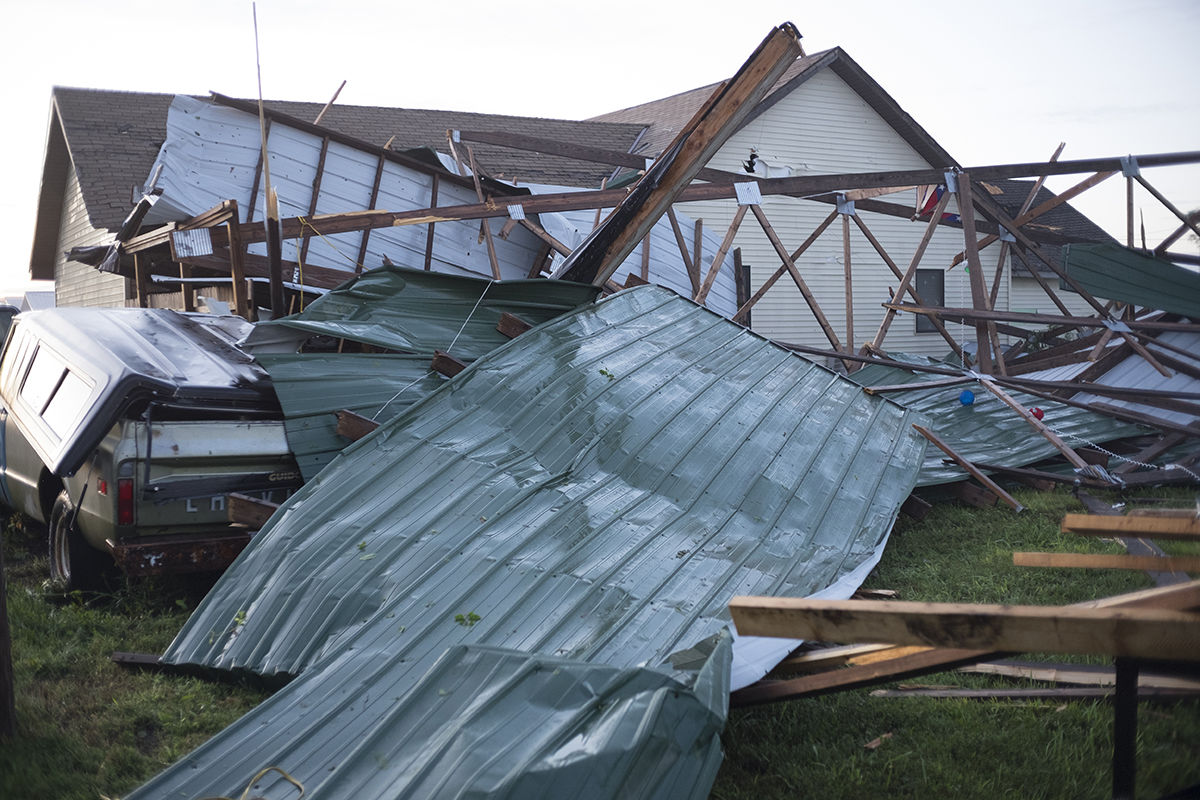 Storm and wind damage in Cozad